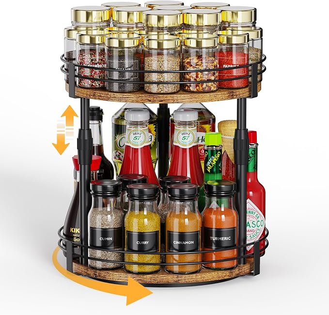 Across-Star Lazy-Susan-Organizer-Spice-Rack, Rotating Spice Organizer by Acorss-Star