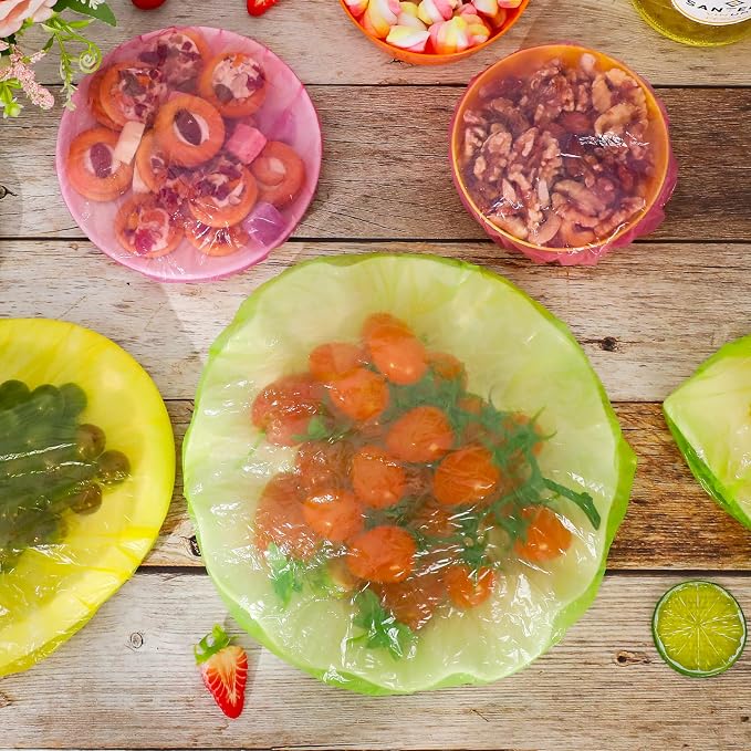 Mwellewm Bowl Covers Reusable Elastic Plastic Wrap - Image 8
