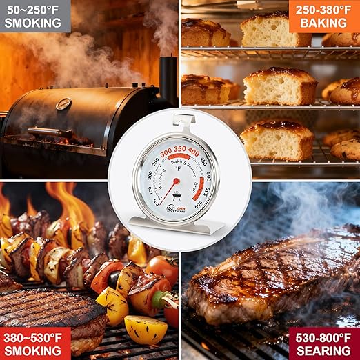 2.64" Oven Thermometer 100-600°F Kitchen Cooking Thermometer Instant Read - Image 7
