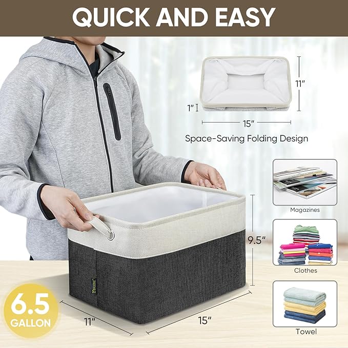 BALEINE 1 Pack Fabric Closet Storage Bins - Image 8