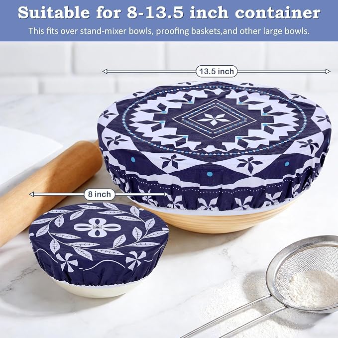 2 Large Reusable Beeswax Bowl Covers - Image 5