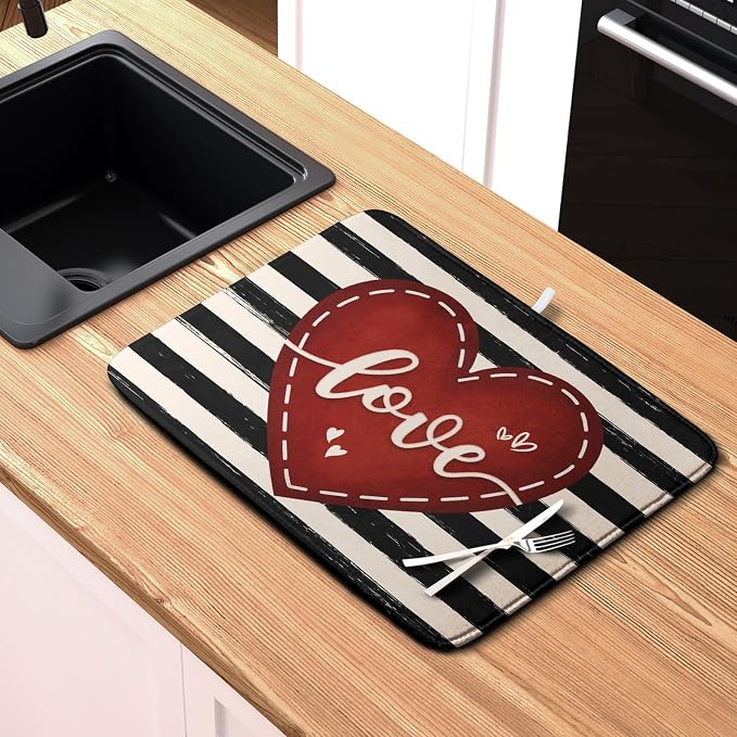 Valentine's Day Dish Drying Mat - Image 6