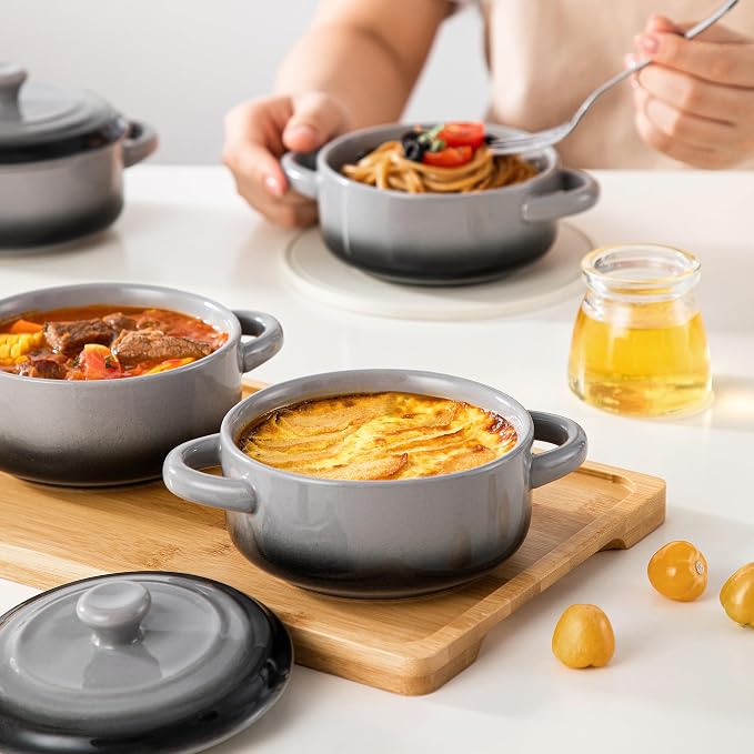 LOVECASA Mini Cocotte with Lid, 12 OZ Small Casserole Dish - Image 6