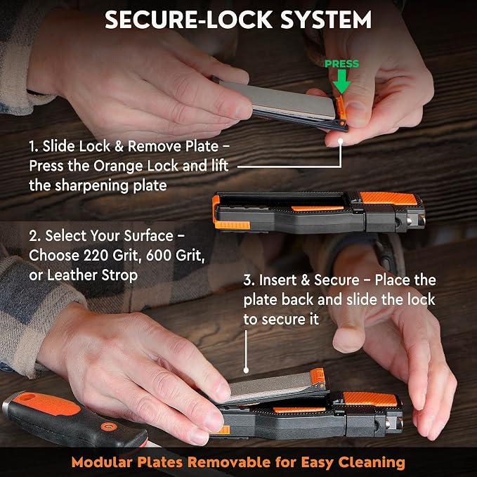 Orange Ninja Pocket Field Knife Sharpener – 8-in-1 Camping & Hunting EDC Knife - Image 3