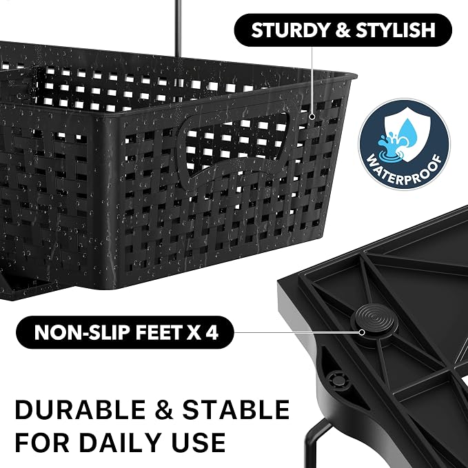 Simple Houseware 2 Tier Bathroom Organizer Tray Pull-Out Sliding Drawer - Image 5