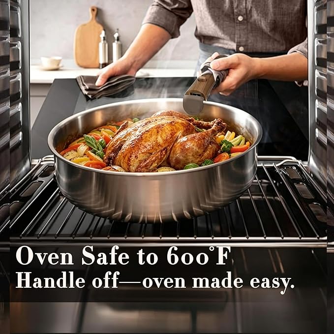 CAROTE 19pcs Stainless Steel Cookware Set - Image 9