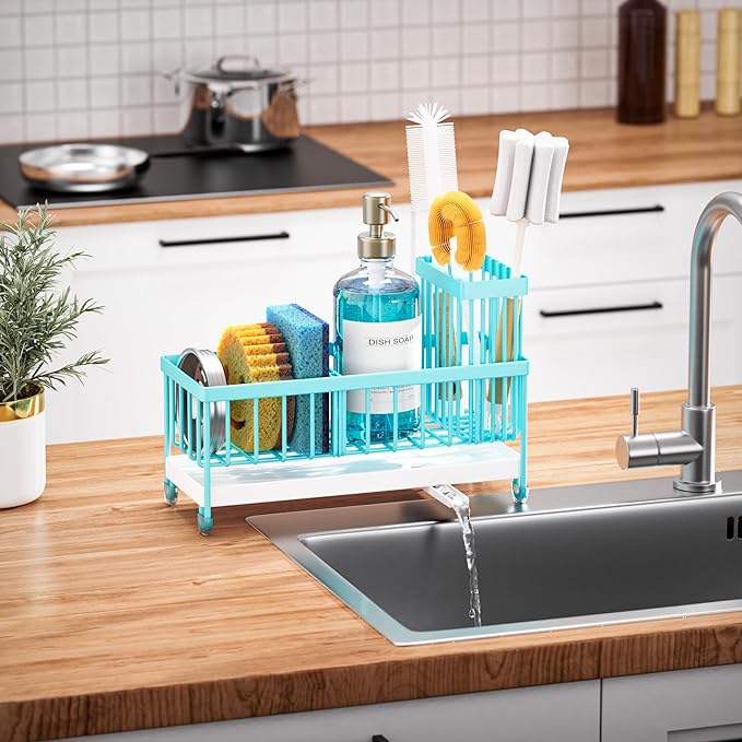 Cisily Sponge Holder for Kitchen Sink, Sink Caddy Organizer - Image 6