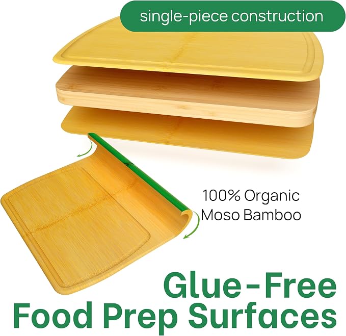 FSC-Certified Extra Large Bamboo Cutting Board Featuring 18 Inch Glue-Free - Image 3