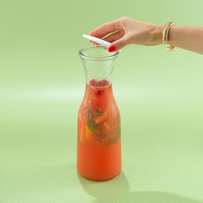 JoyJolt Glass Carafe with Lid, Iced Tea, Milk – Dishwasher Safe Beverage Drink - Image 7