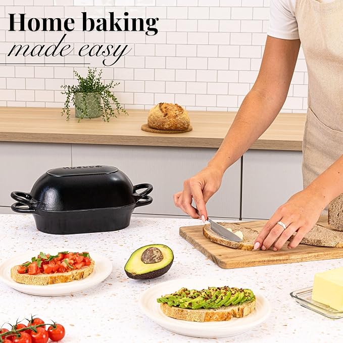 nuovva Dutch Oven For Sourdough Bread Baking – Enamelled Cast Iron Bread Loaf - Image 9