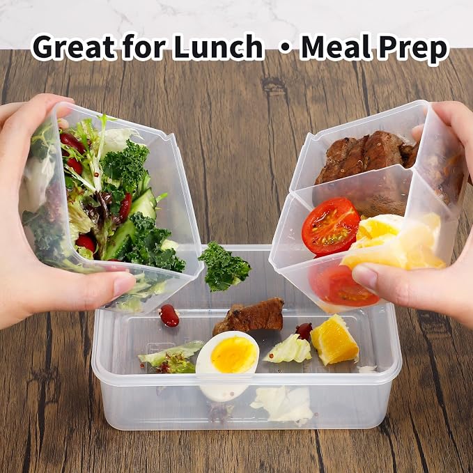 KIGI Meal Prep Containers for Adult Lunch & Snacks, Leak-Proof, BPA-free Plastic - Image 3