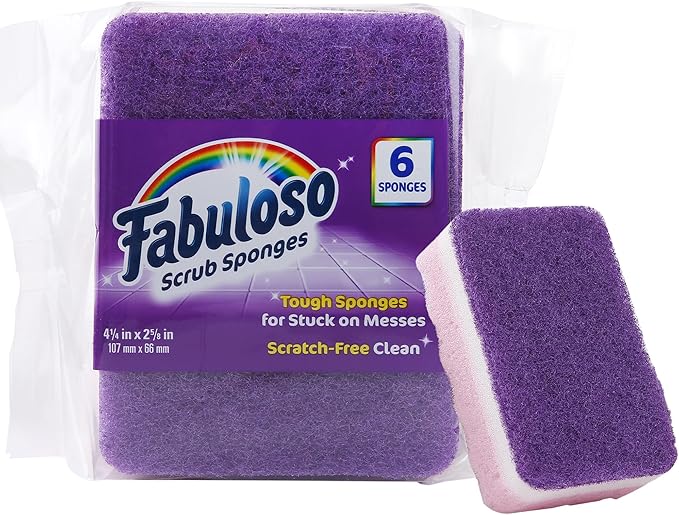 Fabuloso Scratch-Free Kitchen Dish Sponges, Counters and Sinks, Tough on Messes by Fabuloso