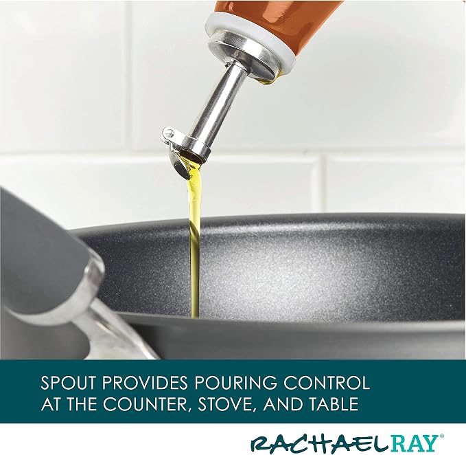 Rachael Ray 48466 Ceramic EVOO Oil and Vinegar Dispensing Bottle - Image 3
