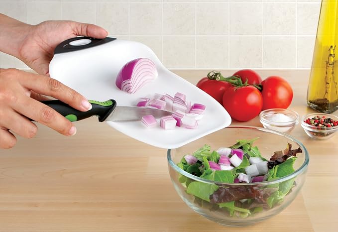 Dexas Chop & Scoop Cutting Board, Small 6.5 by 10.5 inches - Image 2