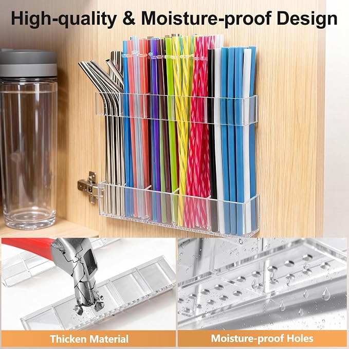 9.5” Large Acrylic Straw Holder - Image 5