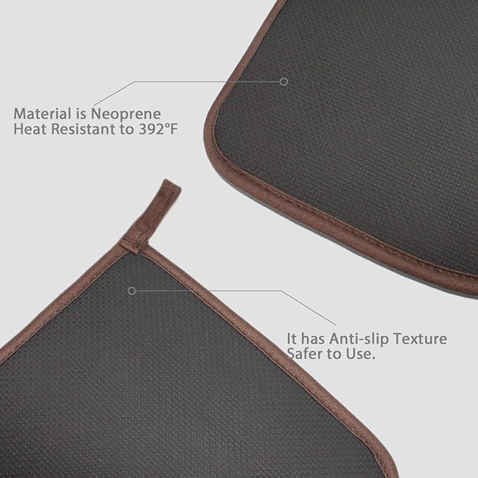 2Pcs Cotton and Neoprene Oven Pads Pot Holders - Image 4