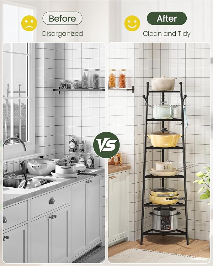 CHOEZON 6-Tier Cookware Stand, Triangle Shelf Storage Tower - Image 5