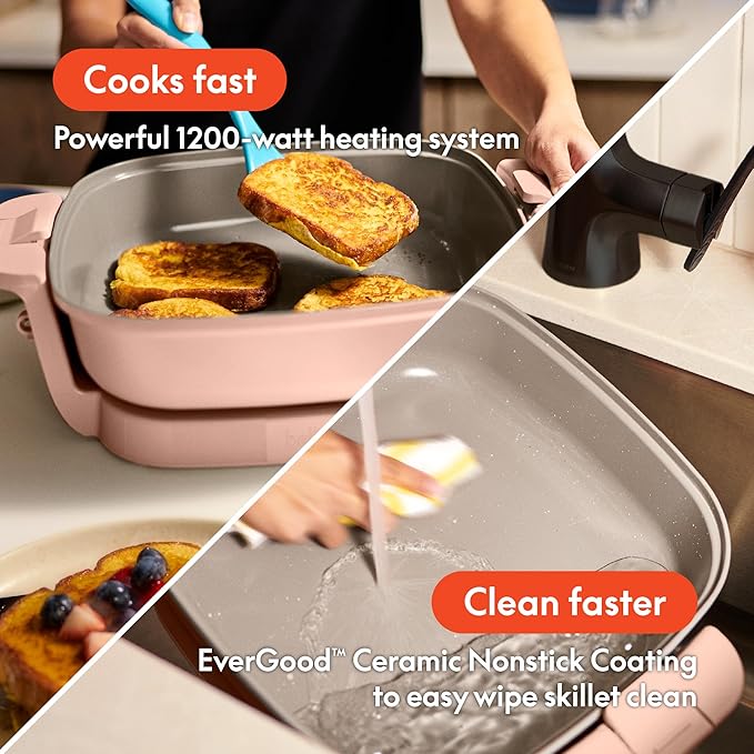 bella Make & Take Electric Skillet, Fits-anywhere™ kitchenware, EverGood™ - Image 4