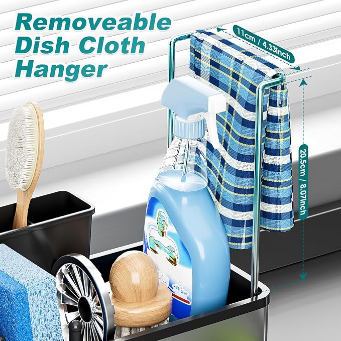 Ewaiira Stainless Steel Sink Caddy, Sponge Holder - Image 7