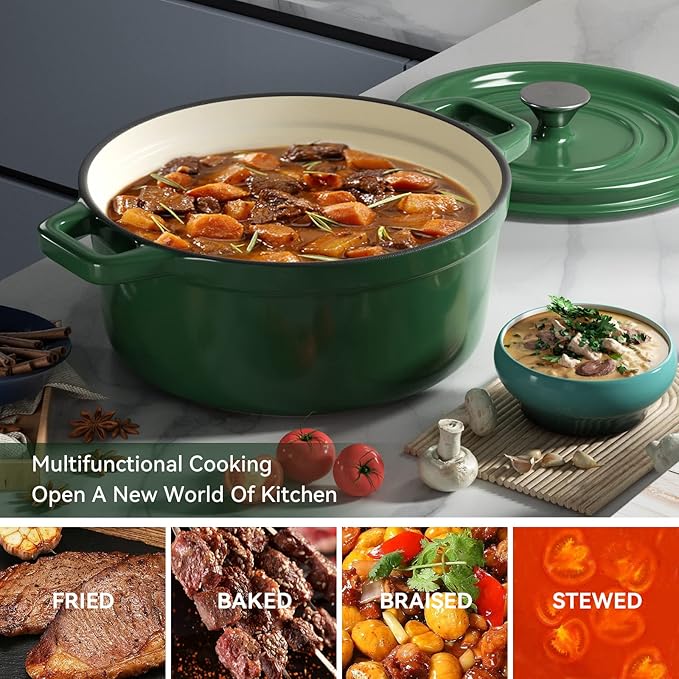 Miereirl 6.5 Quart Enameled Dutch Oven Pot - Image 6