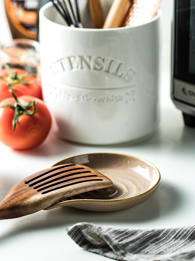 Spoon Holder, Porcelain Cooking Spoon Rest - Image 8