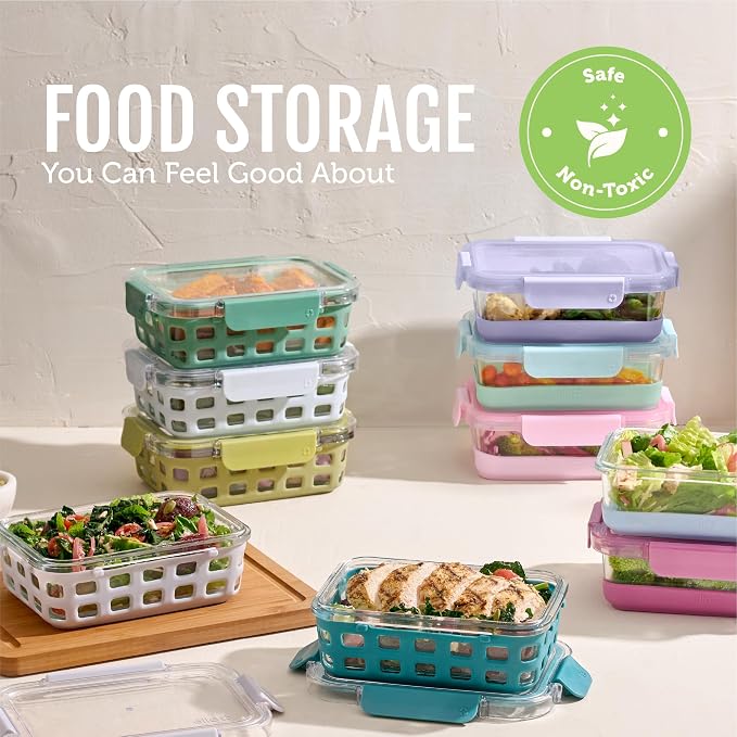 Ello Duraglass 3.4 Cup Meal Prep Sets 10Pc, 5 Pack Set- Glass Food Storage - Image 7