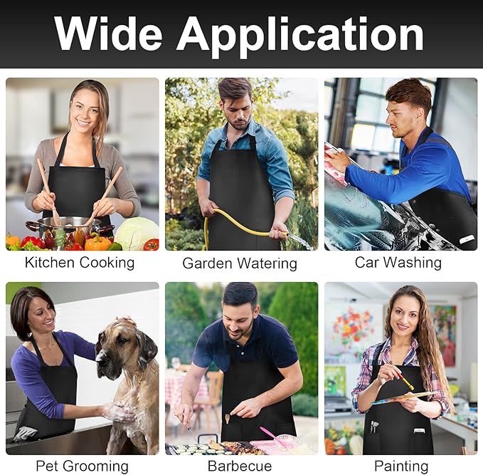 Gotega Waterproof Rubber Vinyl Apron Adjustable Dishwasher Apron - Image 6