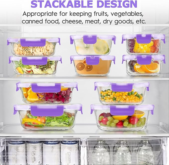 34pcs Glass Food Storage Containers - Image 5