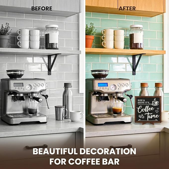 Woodamore Vintage Coffee Signs For Coffee Station Decorations - Image 3
