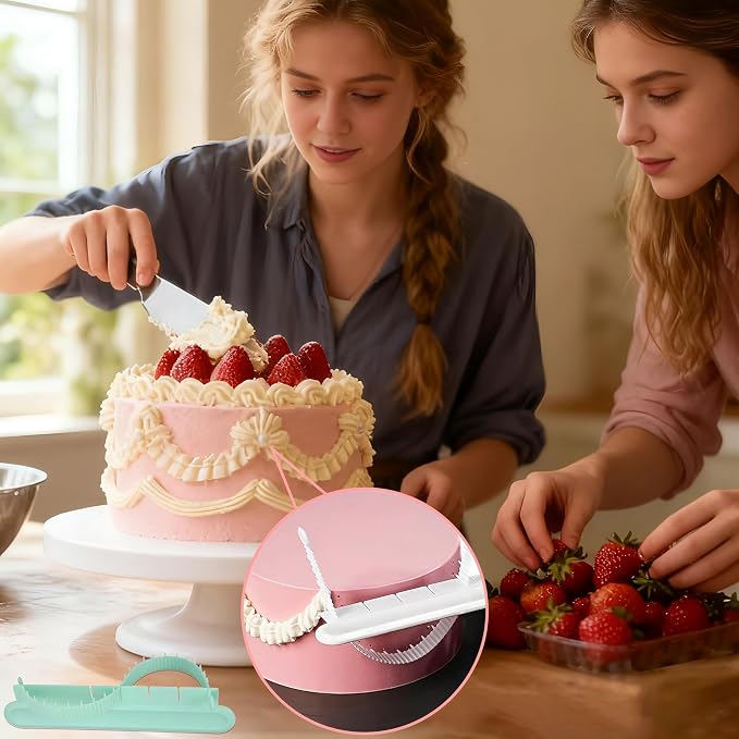 4PCS Cake Arch Guide Tool, Adjustable Fondant Cake Arc Ruler, Practical Baking - Image 3