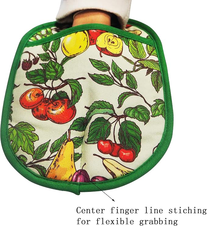 Pot Holders Set of 2 with Transparent Clear Silicone Shell and Nice Fruit - Image 4