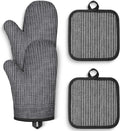 Oven Mitts and Pot Holders, Silicone Oven Gloves, 500 F Heat Resistant