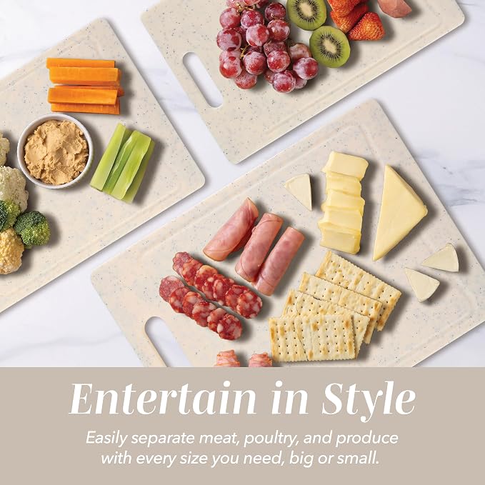COOK WITH COLOR Non-Slip Cutting Board Set – Kitchen Essentials with Easy Grip - Image 6