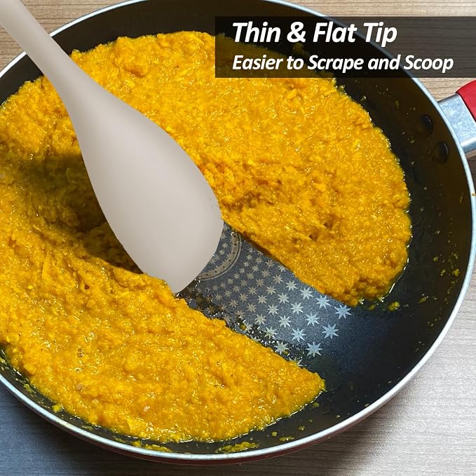 Upgrade Silicone Spatula Spoon Set, VOVOLY Heat Resistant Rubber Spoonula - Image 7