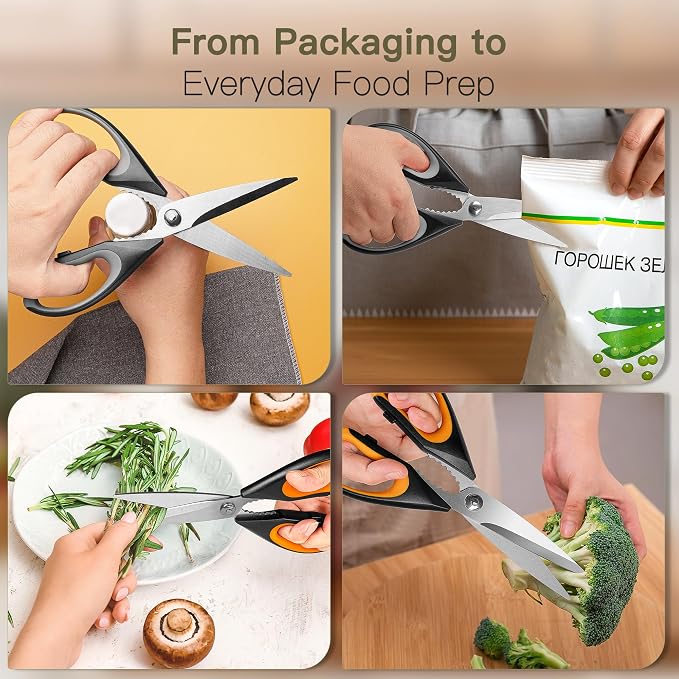 Astercook Kitchen Scissors All Purpose Heavy Duty, 3 Pack Kitchen Shears Set - Image 4