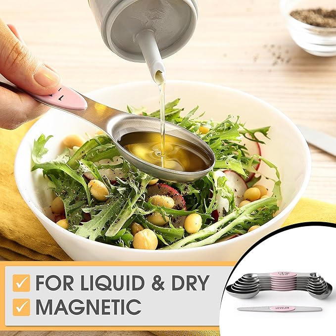 Spring Chef Stainless Steel Magnetic Measuring Spoons Set of 8 - Image 6