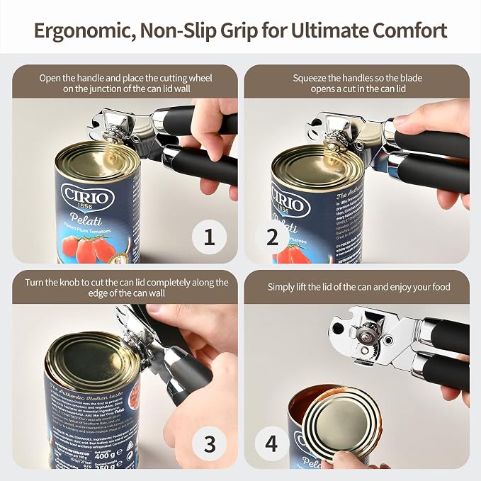 Heavy Duty Stainless Steel Smooth Edge Manual Can Opener and Bottle Openers - Image 4
