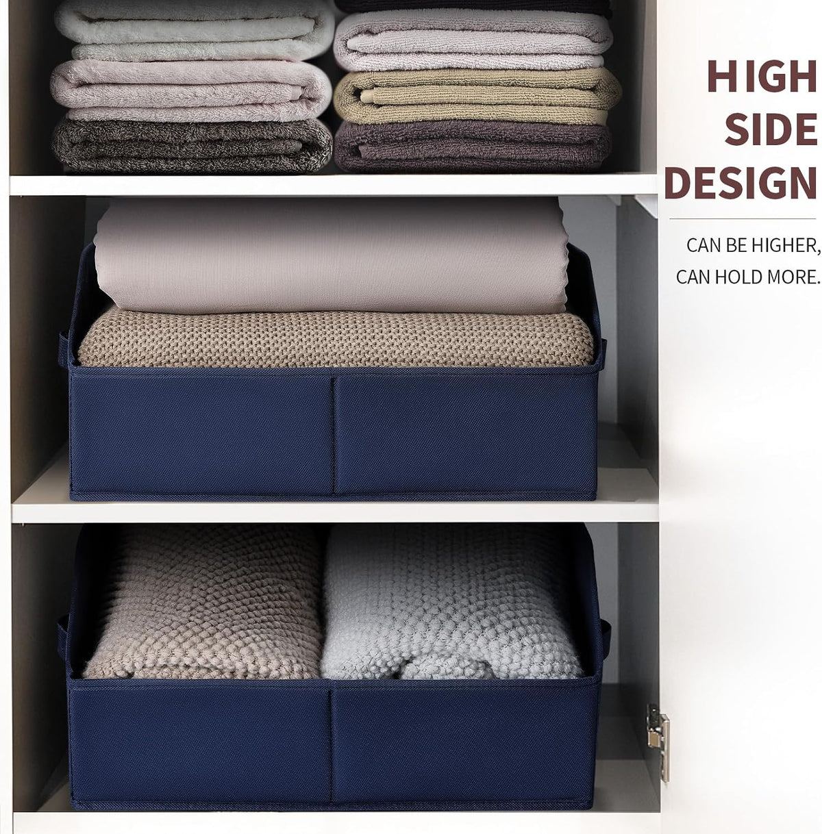 Closet Baskets for Shelves Trapezoid - Decorative Storage Baskets with
