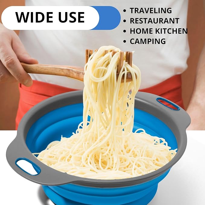 Blue Kitchen Strainer Colander Set - Image 5