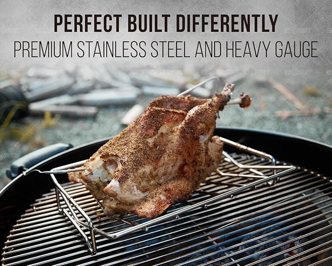 Stainless Steel Turkey Roasting Rack, V-shaped Racks - Image 3