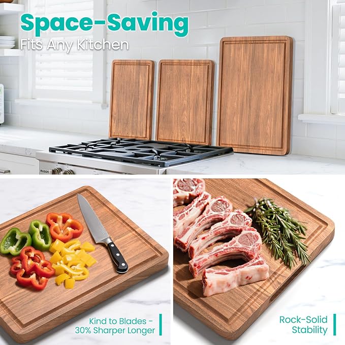 Acacia Wood Cutting Boards Set - Image 5