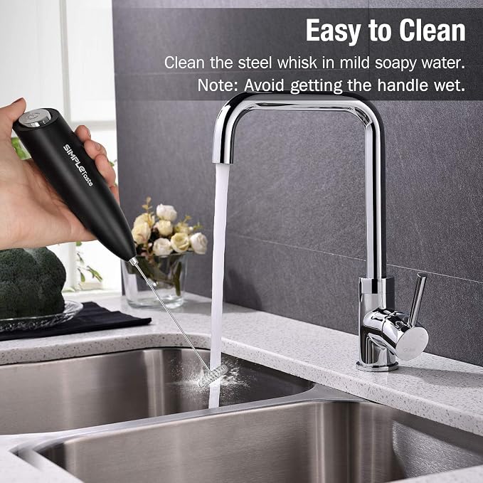 SIMPLETASTE Milk Frother Handheld Electric Foam Maker, Drink Mixer - Image 5