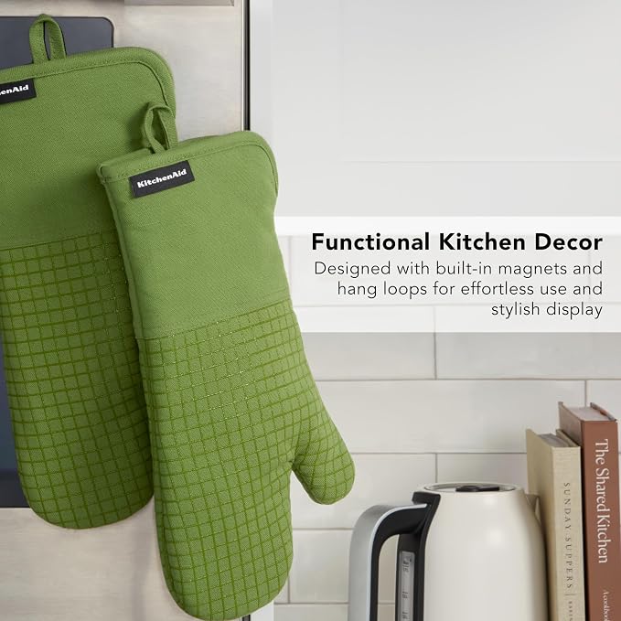 KITCHENAID Gourmet Series Gridlines Oven Mitts 2-Pack Set, Heat Resistant up to - Image 6