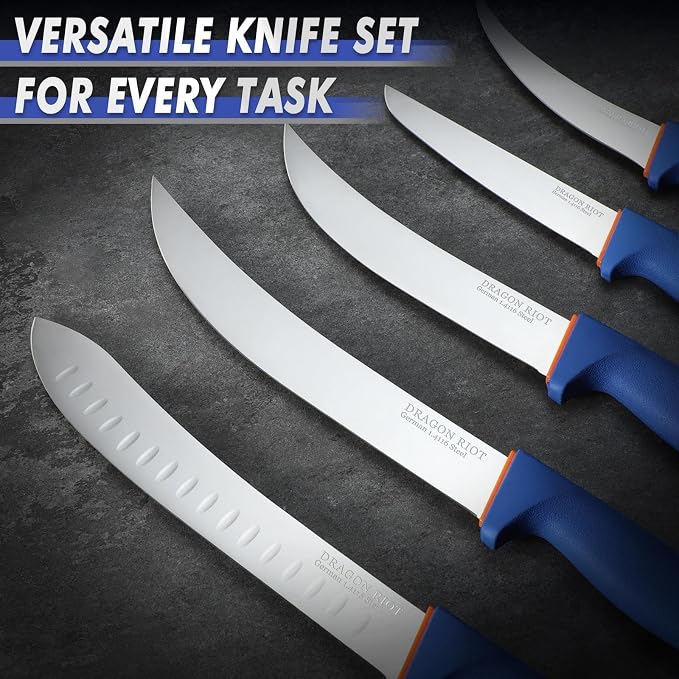 DRAGON RIOT 6 Pcs Butcher Knives Set, Meat Processing Knife Set - Image 4