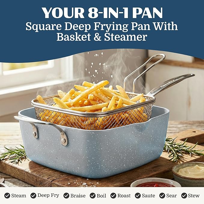 Granitestone Ceraluxe 20 Pc Ceramic Cookware Set Nonstick, Complete Pots and - Image 4
