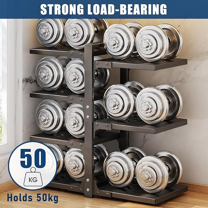 Pot Rack Organizers：CASONNIK 7-Tier Adjustable Heavy Duty Pan Organizer Rack - Image 2