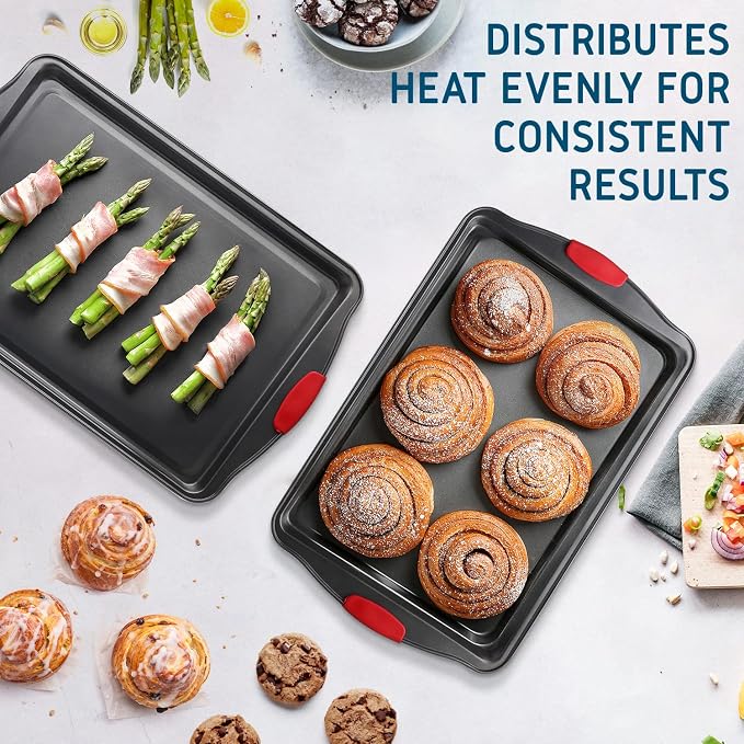 Baking Sheet Set, 2-Piece Large Cookie Sheet Set - Image 7