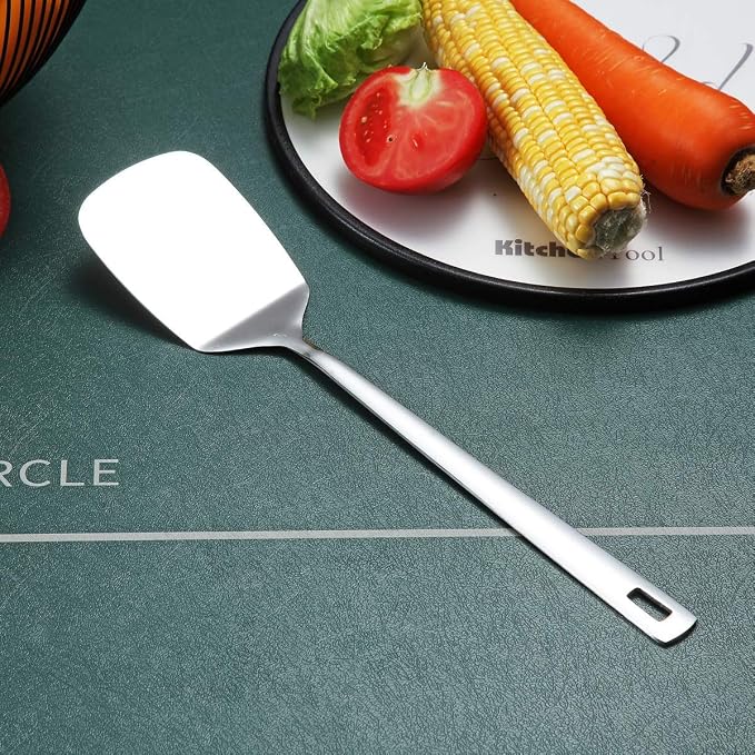 Stainless Steel Spatulas, Berglander Solid Turner, Barbecue Metal Spatulas - Image 2