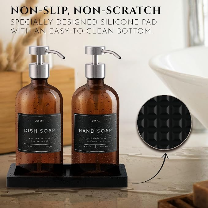 Glass Soap Dispenser Set of 2 - Image 3