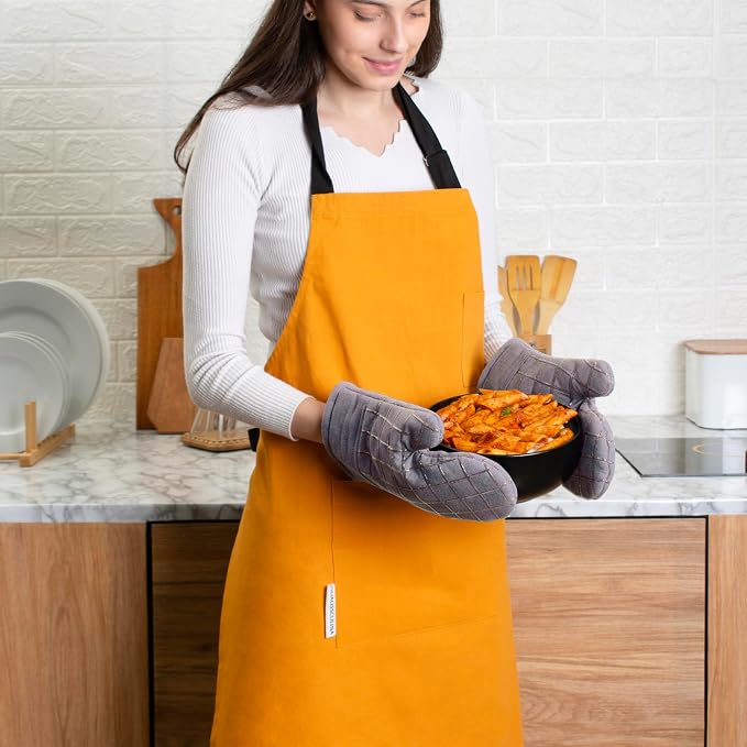 Oven Mitts and Pot Holders Set for Kitchen | 4 Pc Set| Heat Resistant Up to - Image 5
